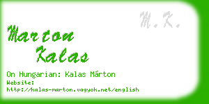 marton kalas business card